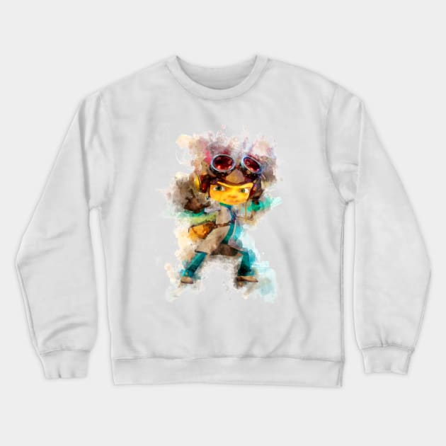 Razputin - Psychonauts 2 (Watercolor) Crewneck Sweatshirt by Stylizing4You